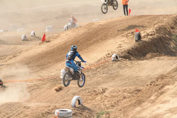 Motocross Versenyek Temirtauban 2017 Karaganda Városában Kazahsztán — Stock Fotó