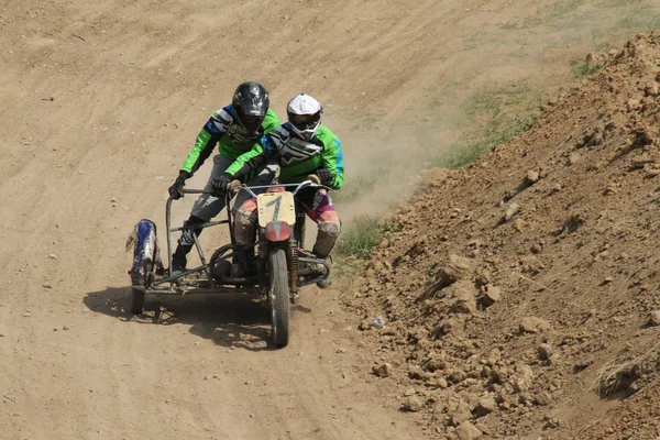 Competições Motocross Temirtau 2017 Ano Cidade Karaganda Cazaquistão — Fotografia de Stock