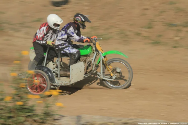 Competições Motocross Temirtau 2017 Ano Cidade Karaganda Cazaquistão — Fotografia de Stock