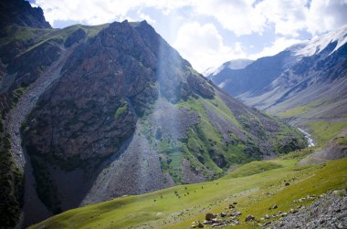Kırgızistan 'daki Dağlar. Fotoğrafçı Orendovskaya Ylyana
