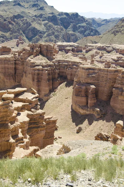 Charyn Canyon Almaty Ciudad Imágenes de stock libres de derechos