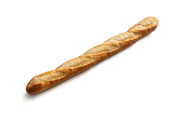 Lång Fransk Baguette Med Sneda Slitsar Och Gyllene Krispig Skorpa — Stockfoto