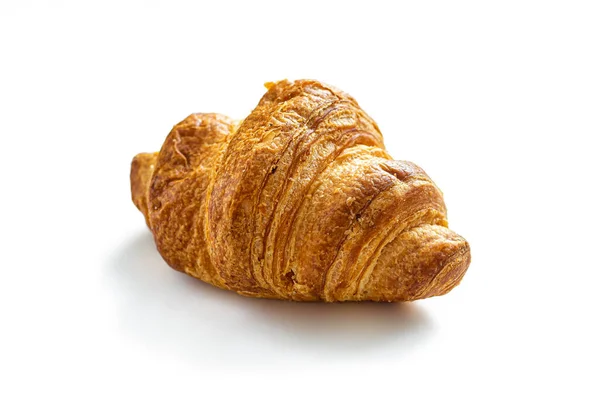 Fresh Croissants Bakery Crisp Golden Crust Isolated White Background — Stock Photo, Image