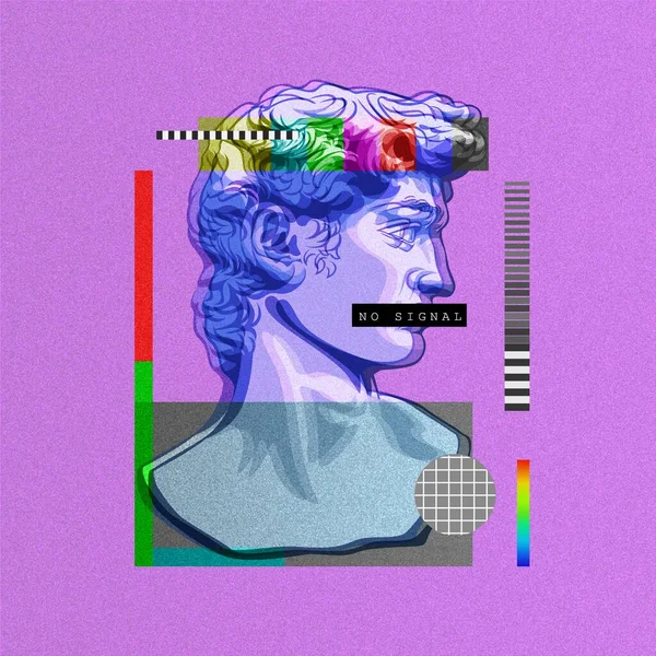 Yeraltı David 'i soyutlama tarzında bastırdı. Michelangelo 'nun antik heykel şaheseri David..