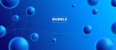 Mavi baloncuk soyut arka plan. Kabarcıklı grafiksel modern soyut zarif mavi arkaplan.