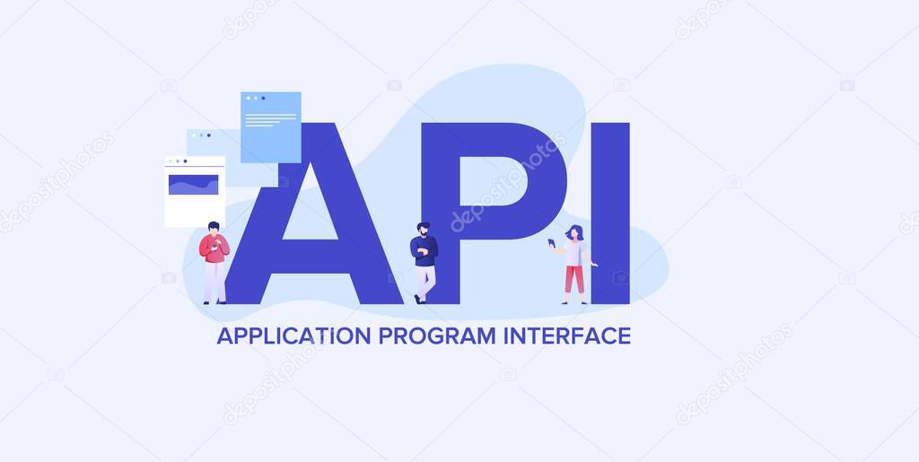 API application programming interface . Providing convenient coding and development technologies and interaction web.