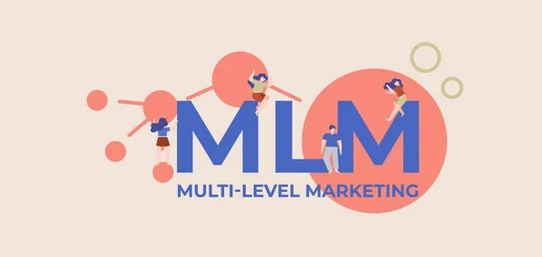 MLM multi nível de marketing. Nível de negócio de comércio rentável e distribuição de renda financeira bem sucedida corporativa. —  Vetores de Stock