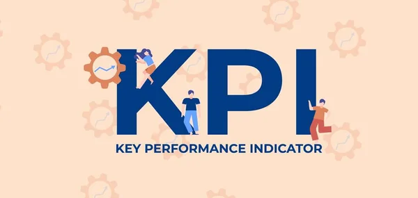 KPI indicador de desempenho chave. Tecnologias de codificação e scripts gráficos digitais de software web. —  Vetores de Stock