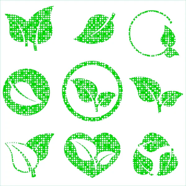 Green Leaf Ecology Nature Element Vector Icon Leaf Icon Green — Stock Vector