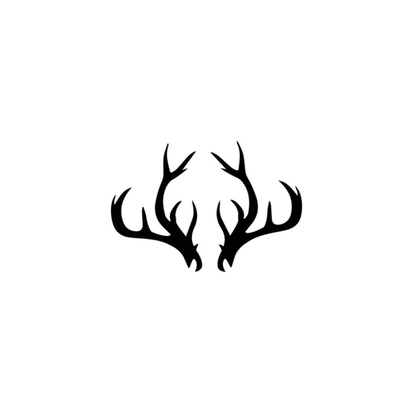 Herten gewei hoorn ilustratie logo vector template — Stockfoto