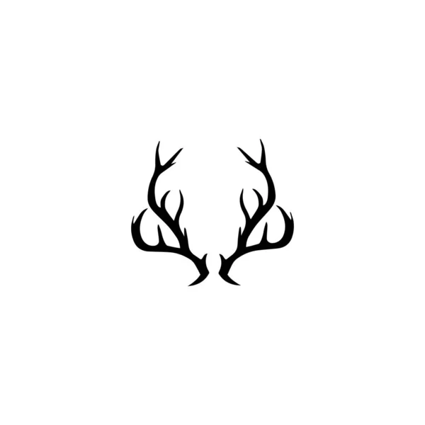 Modelo de vetor de logotipo de ilustração de chifre de chifre de veado — Fotografia de Stock