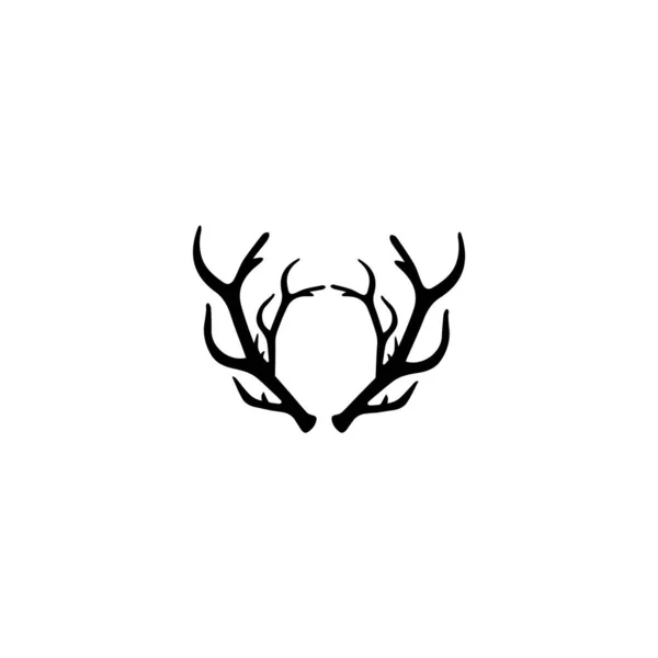 Deer antler horn ilustration logo vector template — Stock Photo, Image