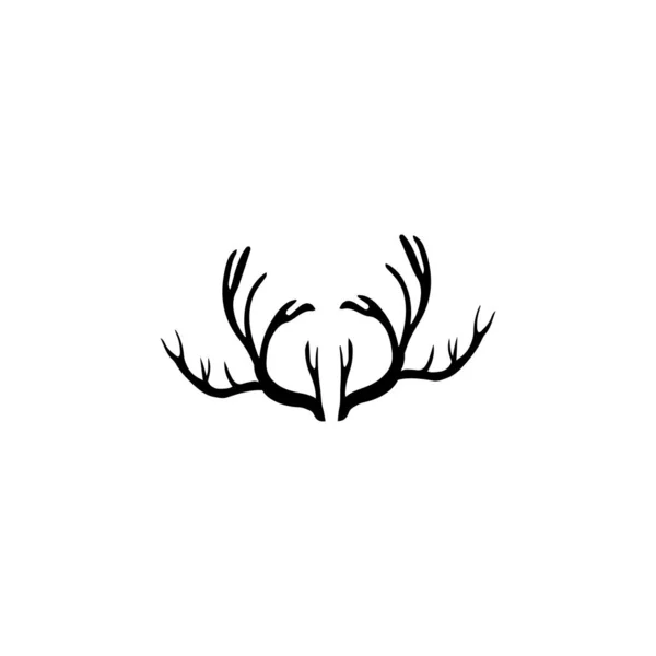 Cornamenta de ciervo cuerno ilustración logotipo vector plantilla — Foto de Stock