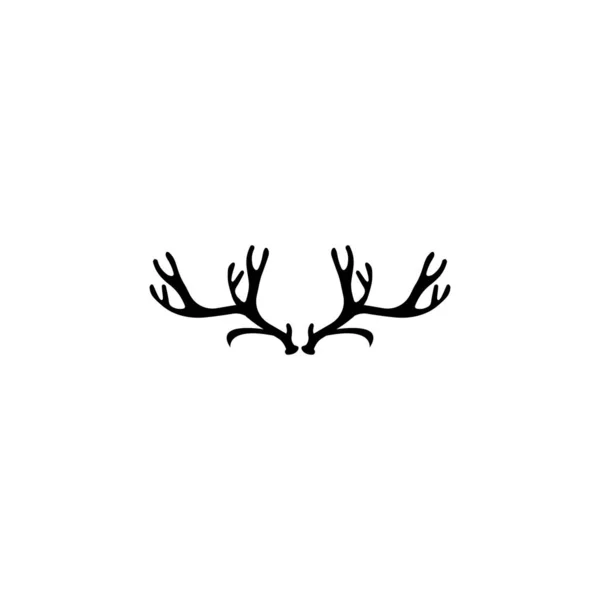 Deer antler horn ilustration logo vector template — Stockfoto