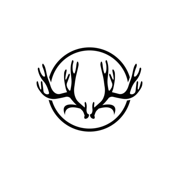Modello vettoriale logo ilustrazione corno cervo corno — Foto Stock