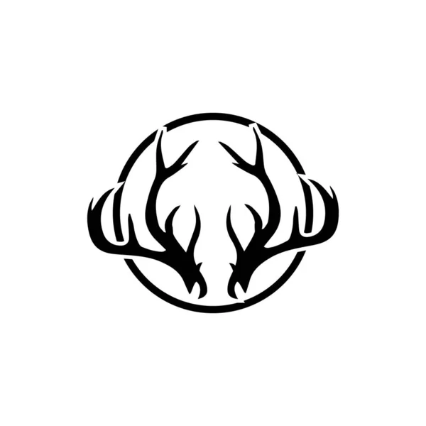 Modèle vectoriel de logo d'ilustration de corne de cerf — Photo