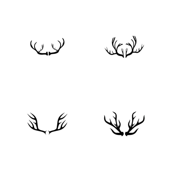 Deer antler horn ilustration logo vector template — Stockfoto