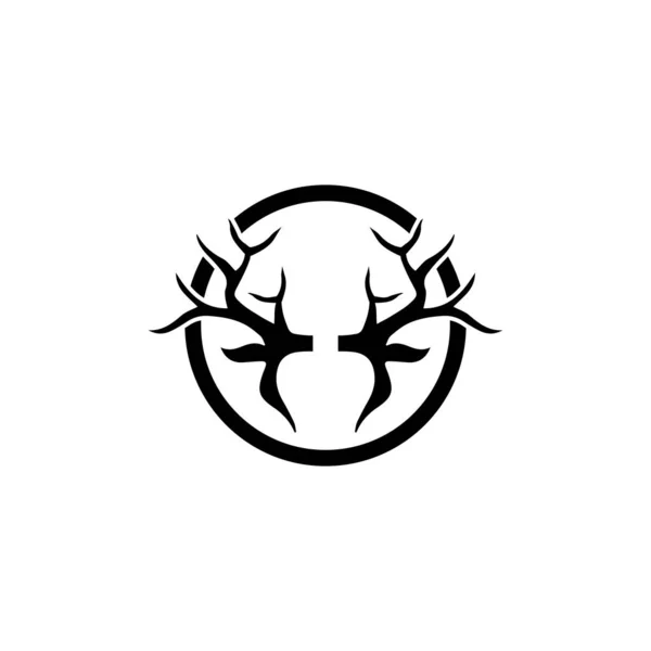 Deer antler horn ilustration logo vector template — ストック写真