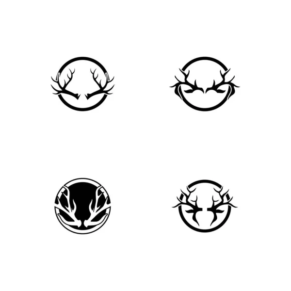 Логотип оленячого рогу Векторний шаблон — стокове фото