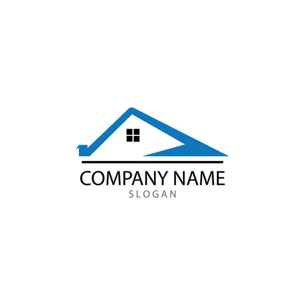 Fastigheter Property and Construction Logo Design för företag — Stockfoto
