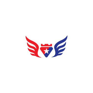 Falcon Eagle Bird logo şablon vektörü