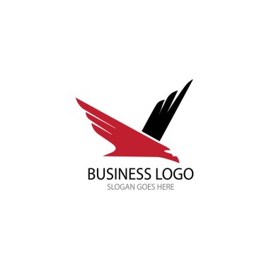 Falcon Eagle Bird logo şablon vektörü
