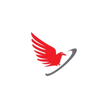 Falcon Eagle Bird logo şablon vektörü