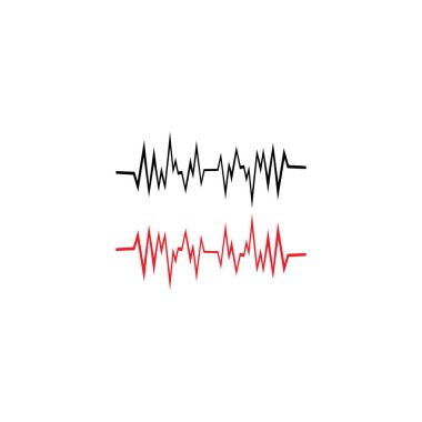 Nabız çizgisi ilüstrasyon vektör şablonu