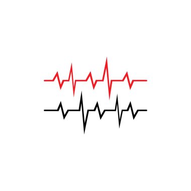 Nabız çizgisi ilüstrasyon vektör şablonu