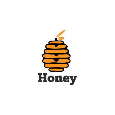 bal peteği ilülasyon logo vektör şablonu