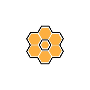 bal peteği ilülasyon logo vektör şablonu