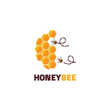 bal peteği ilülasyon logo vektör şablonu