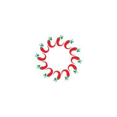 Chili Logo Şablonu Sembol Vektörü Simgesi Simgesi