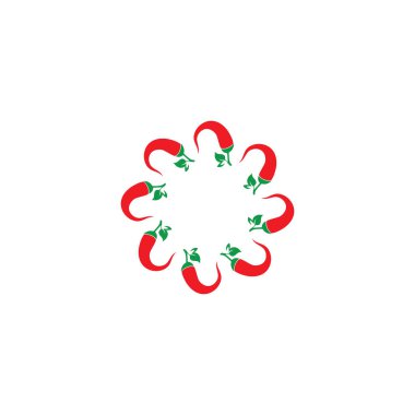 Chili Logo Şablonu Sembol Vektörü Simgesi Simgesi