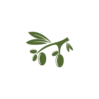 Zeytin logosu şablon vektör resimleme tasarımı