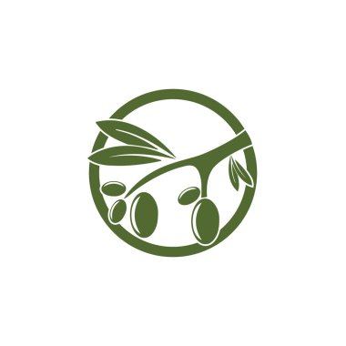 Zeytin logosu şablon vektör resimleme tasarımı