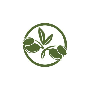Zeytin logosu şablon vektör resimleme tasarımı