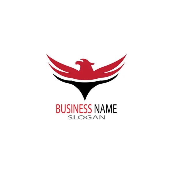 Halcón águila pájaro logotipo plantilla vector —  Fotos de Stock