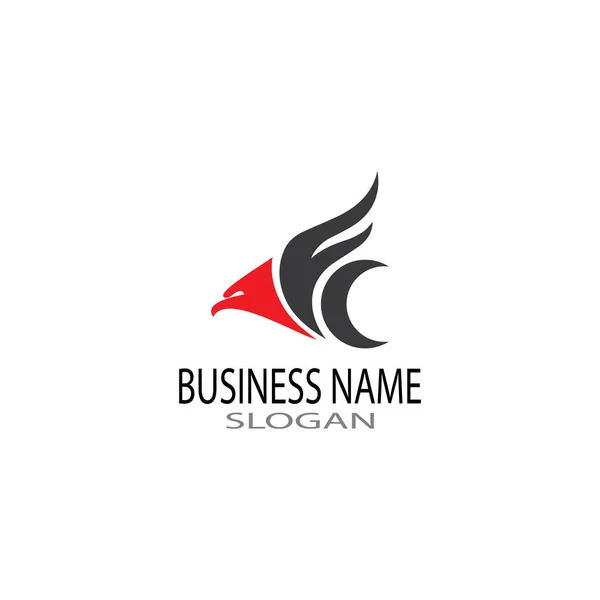 Вектор шаблону логотипу сокола орла птаха — стокове фото