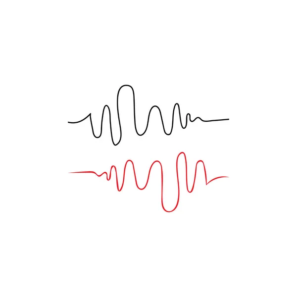 PULSE LINE ILUSTRATION VECTOR TEMPLATE — Stock Photo, Image