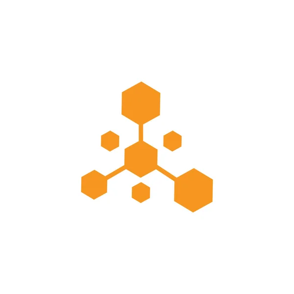 Méhsejtszerkezetű ilusztráció logó vektor sablonja — Stock Fotó