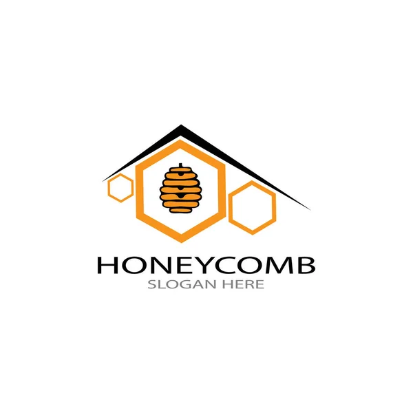 Honeycomb ilustration 로고 벡터 템플릿 — 스톡 사진