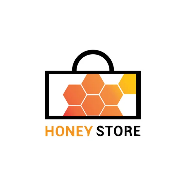 Honeycomb ilustration 로고 벡터 템플릿 — 스톡 사진