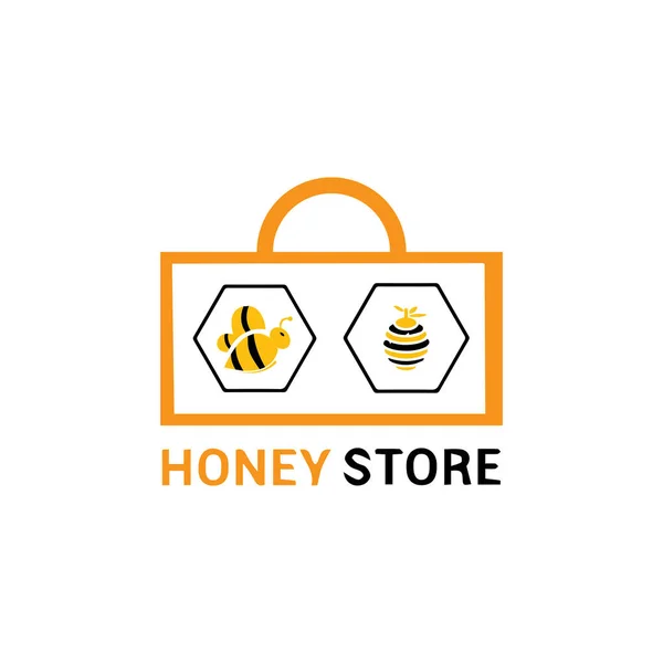 Honeycomb ilustration 로고 벡터 템플릿 — 스톡 사진