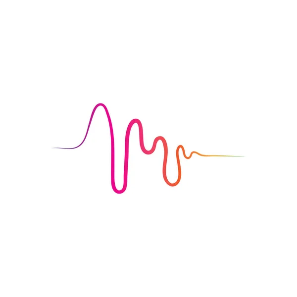 Ljudvåg illustration logotyp ikon vektor mall. — Stockfoto