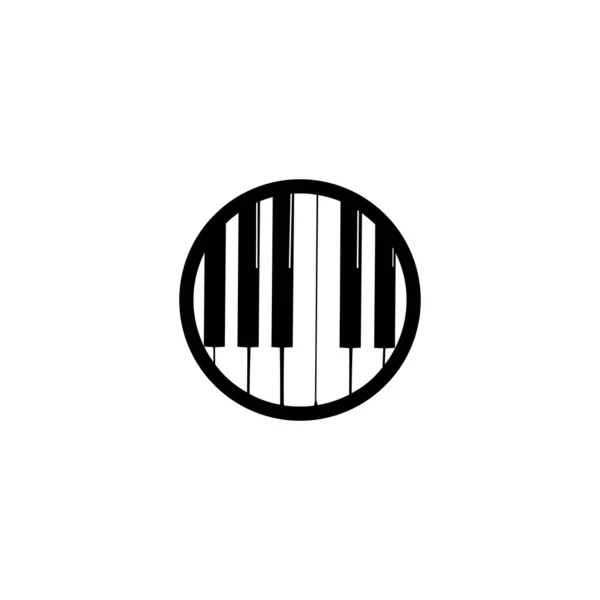 Piano icon vector ilustration template — Stock Photo, Image