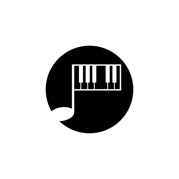 피아노 아이콘 벡터 일루미네이션 템플릿 — 스톡 사진