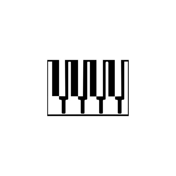 Піаніно значок векторний шаблон — стокове фото