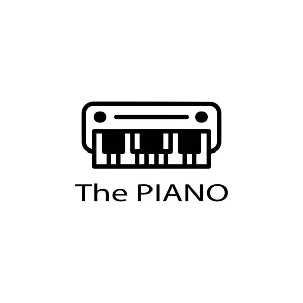 ピアノアイコンベクトルイラストレーションテンプレート — ストック写真