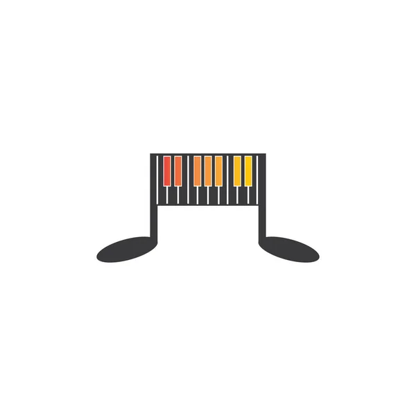 Klaviersymbol-Vektor-Abbildungsvorlage — Stockfoto